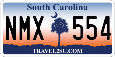 SC license plate NMX554
