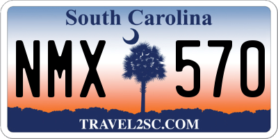 SC license plate NMX570
