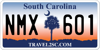 SC license plate NMX601