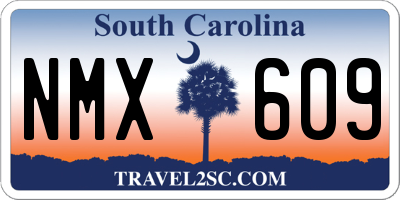 SC license plate NMX609