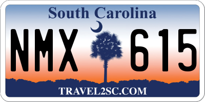 SC license plate NMX615