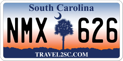 SC license plate NMX626