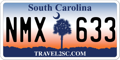 SC license plate NMX633