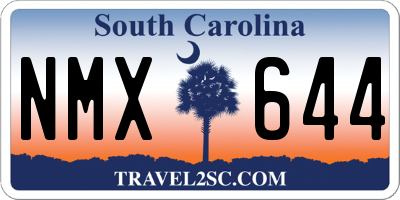 SC license plate NMX644