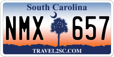 SC license plate NMX657
