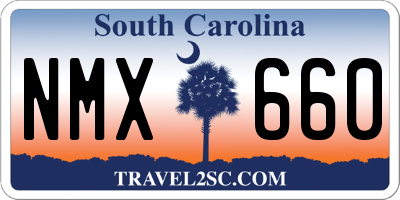 SC license plate NMX660