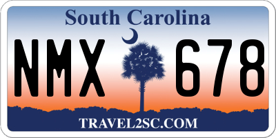 SC license plate NMX678