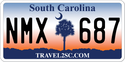 SC license plate NMX687