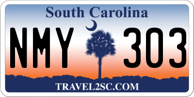 SC license plate NMY303