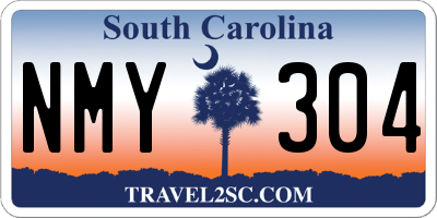 SC license plate NMY304