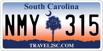 SC license plate NMY315