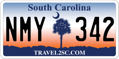 SC license plate NMY342