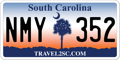 SC license plate NMY352