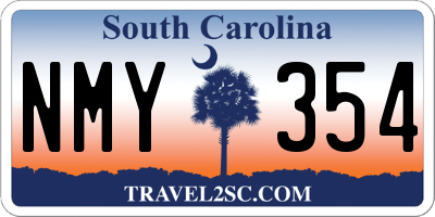 SC license plate NMY354