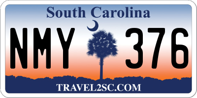 SC license plate NMY376