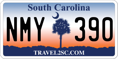 SC license plate NMY390