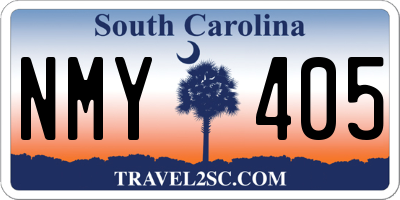 SC license plate NMY405