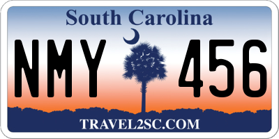 SC license plate NMY456