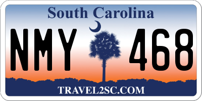SC license plate NMY468