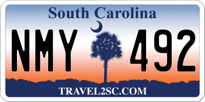 SC license plate NMY492