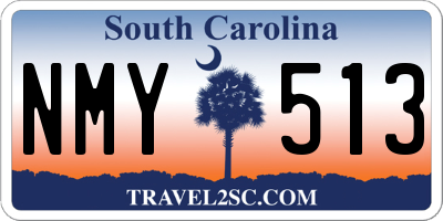 SC license plate NMY513