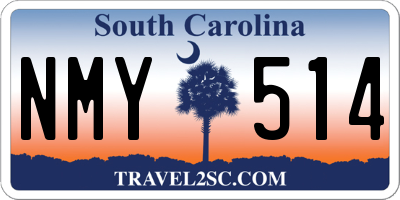 SC license plate NMY514