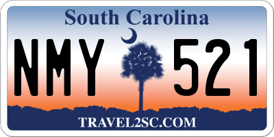 SC license plate NMY521