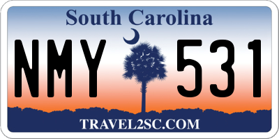 SC license plate NMY531