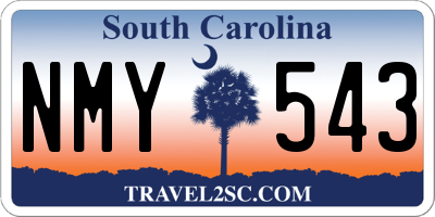 SC license plate NMY543