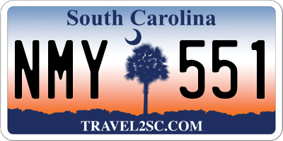 SC license plate NMY551