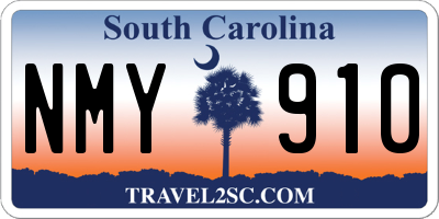 SC license plate NMY910
