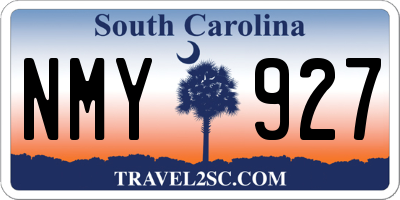 SC license plate NMY927