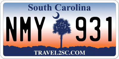 SC license plate NMY931