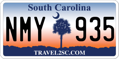 SC license plate NMY935