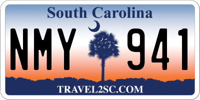 SC license plate NMY941