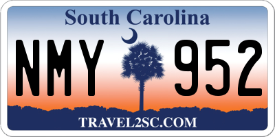 SC license plate NMY952