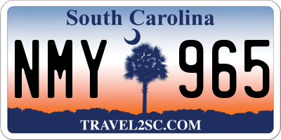 SC license plate NMY965