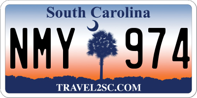 SC license plate NMY974