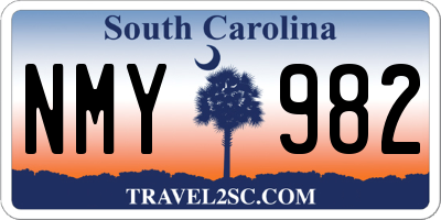 SC license plate NMY982