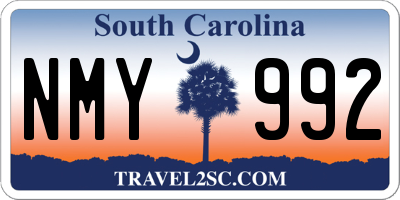 SC license plate NMY992