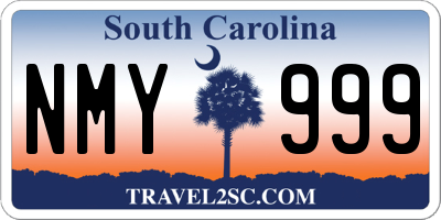 SC license plate NMY999