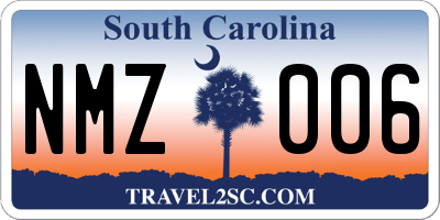 SC license plate NMZ006