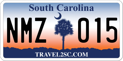 SC license plate NMZ015