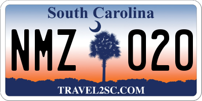 SC license plate NMZ020