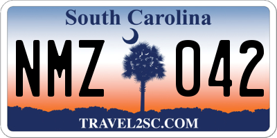 SC license plate NMZ042