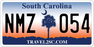 SC license plate NMZ054