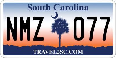SC license plate NMZ077