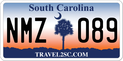 SC license plate NMZ089