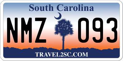 SC license plate NMZ093