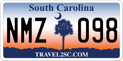 SC license plate NMZ098